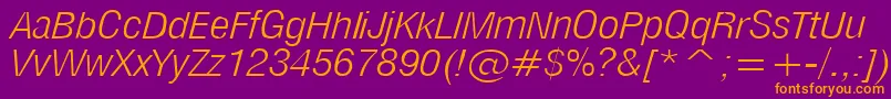 MilfltI Font – Orange Fonts on Purple Background