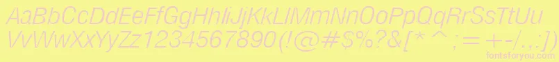 MilfltI Font – Pink Fonts on Yellow Background