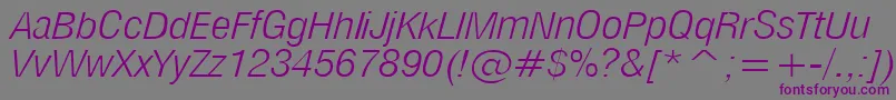 Шрифт MilfltI – фиолетовые шрифты на сером фоне