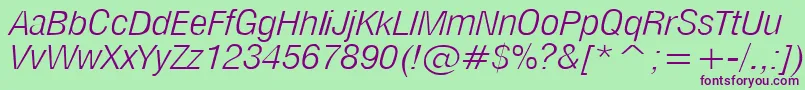 MilfltI Font – Purple Fonts on Green Background