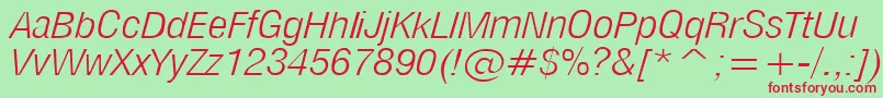 MilfltI Font – Red Fonts on Green Background