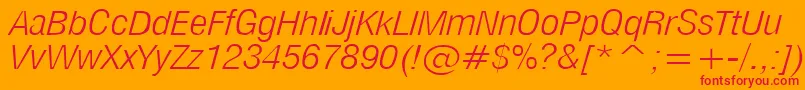 MilfltI Font – Red Fonts on Orange Background