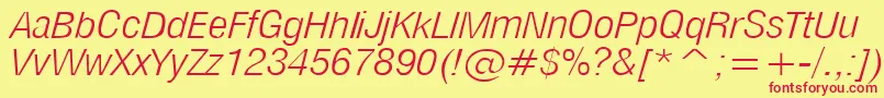 MilfltI Font – Red Fonts on Yellow Background