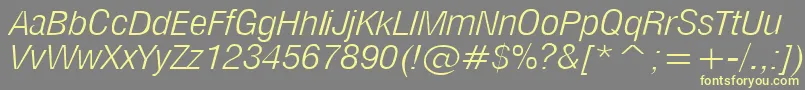 MilfltI Font – Yellow Fonts on Gray Background