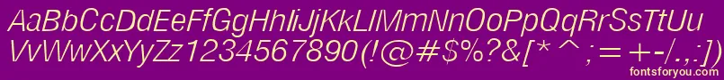 MilfltI Font – Yellow Fonts on Purple Background