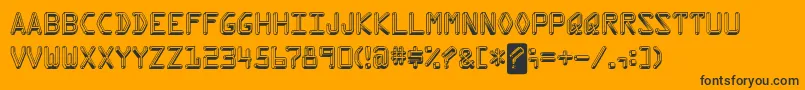 Kredit Font – Black Fonts on Orange Background