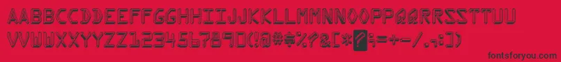 Kredit Font – Black Fonts on Red Background