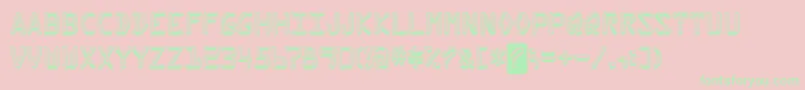 Kredit Font – Green Fonts on Pink Background