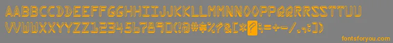 Kredit Font – Orange Fonts on Gray Background