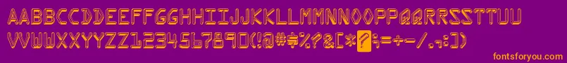 Kredit Font – Orange Fonts on Purple Background