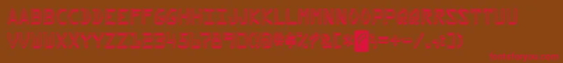 Kredit Font – Red Fonts on Brown Background