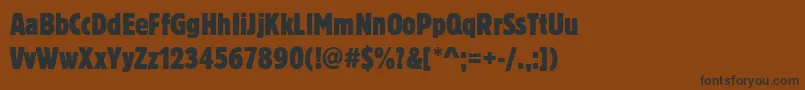 BoulderCdRegular Font – Black Fonts on Brown Background