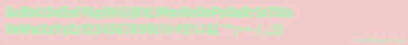 BoulderCdRegular Font – Green Fonts on Pink Background