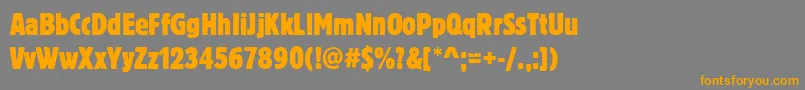BoulderCdRegular Font – Orange Fonts on Gray Background