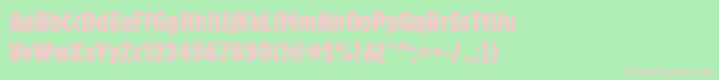 BoulderCdRegular Font – Pink Fonts on Green Background