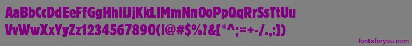 BoulderCdRegular Font – Purple Fonts on Gray Background