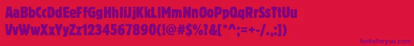 BoulderCdRegular Font – Purple Fonts on Red Background