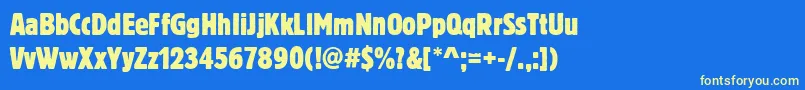 BoulderCdRegular Font – Yellow Fonts on Blue Background