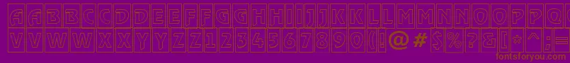 ARewindertitulcmotl Font – Brown Fonts on Purple Background