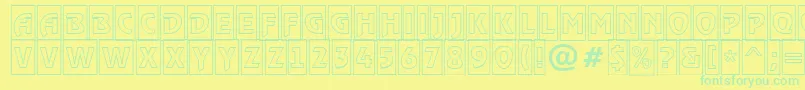 ARewindertitulcmotl Font – Green Fonts on Yellow Background