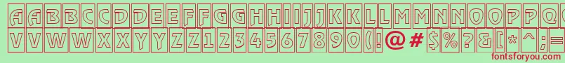 ARewindertitulcmotl Font – Red Fonts on Green Background