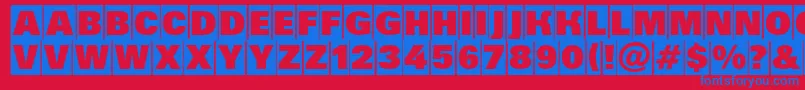 AGrotictitulhvcm Font – Blue Fonts on Red Background