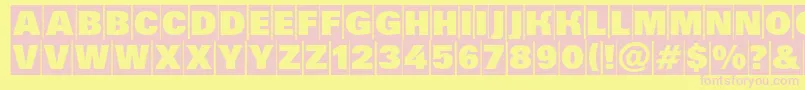 AGrotictitulhvcm Font – Pink Fonts on Yellow Background