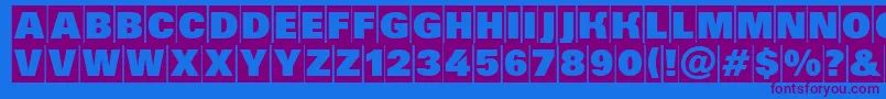 AGrotictitulhvcm Font – Purple Fonts on Blue Background