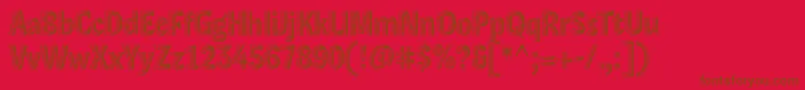 LexonXylo-Schriftart – Braune Schriften auf rotem Hintergrund