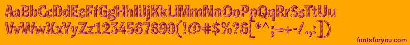 Шрифт LexonXylo – фиолетовые шрифты на оранжевом фоне