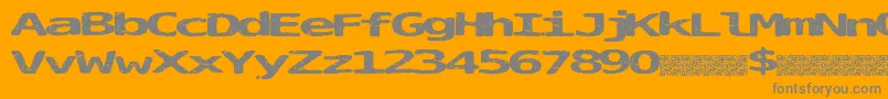 Canopener Font – Gray Fonts on Orange Background