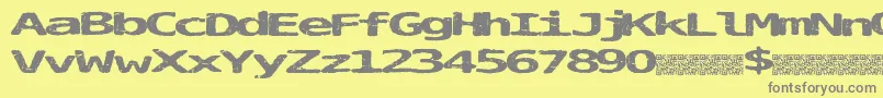 Canopener Font – Gray Fonts on Yellow Background