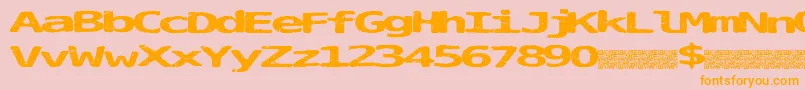 Canopener Font – Orange Fonts on Pink Background