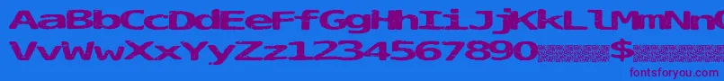 Canopener Font – Purple Fonts on Blue Background