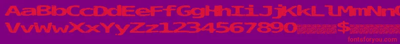 Canopener Font – Red Fonts on Purple Background