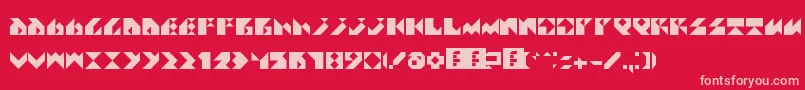 Assq Font – Pink Fonts on Red Background
