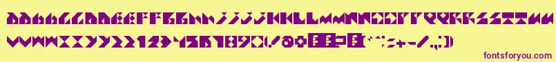 Assq Font – Purple Fonts on Yellow Background