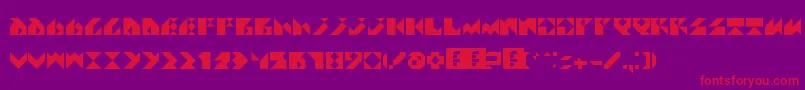 Assq Font – Red Fonts on Purple Background