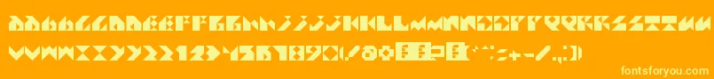 Assq Font – Yellow Fonts on Orange Background