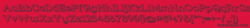 fuente Strslw3r – Fuentes Negras Sobre Fondo Rojo