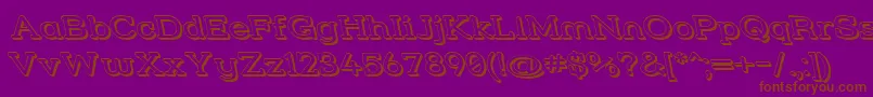 Strslw3r Font – Brown Fonts on Purple Background