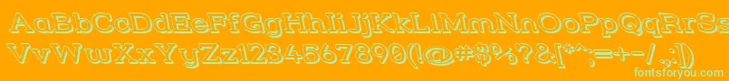 fuente Strslw3r – Fuentes Verdes Sobre Fondo Naranja