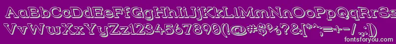 Strslw3r Font – Green Fonts on Purple Background