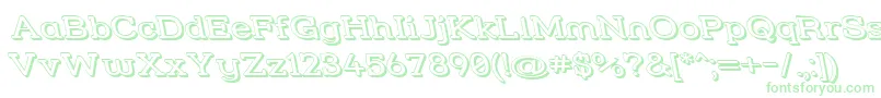 Strslw3r Font – Green Fonts on White Background