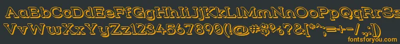 Strslw3r Font – Orange Fonts on Black Background