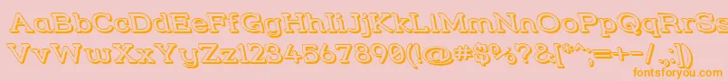 Strslw3r Font – Orange Fonts on Pink Background