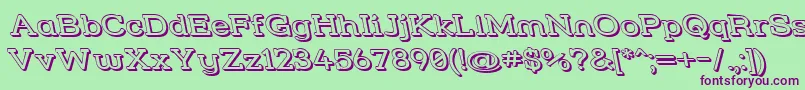 Strslw3r Font – Purple Fonts on Green Background