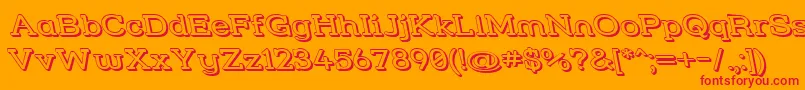 Strslw3r Font – Red Fonts on Orange Background