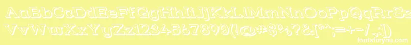 Strslw3r Font – White Fonts on Yellow Background