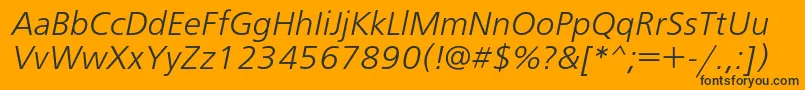 フォントFreesetcItalic – 黒い文字のオレンジの背景